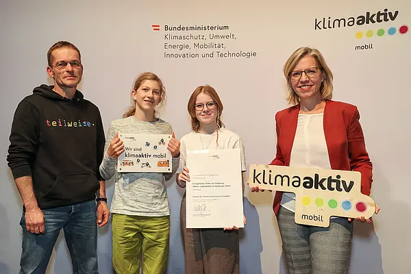 klimaaktiv mobil Auszeichnung für Bildungs- und Jugendeinrichtungen am 30.11.2023