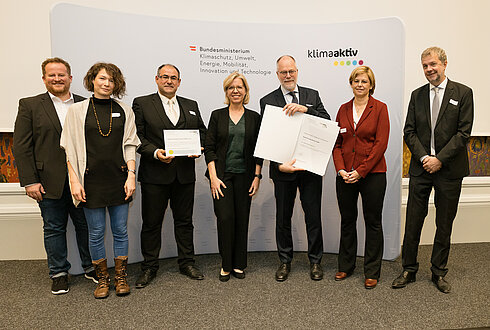 Auszeichnung von klimaaktiv Projektpartnern und Vorzeigebetrieben durch Klimaschutzministerin Leonore Gewessler (BMK)