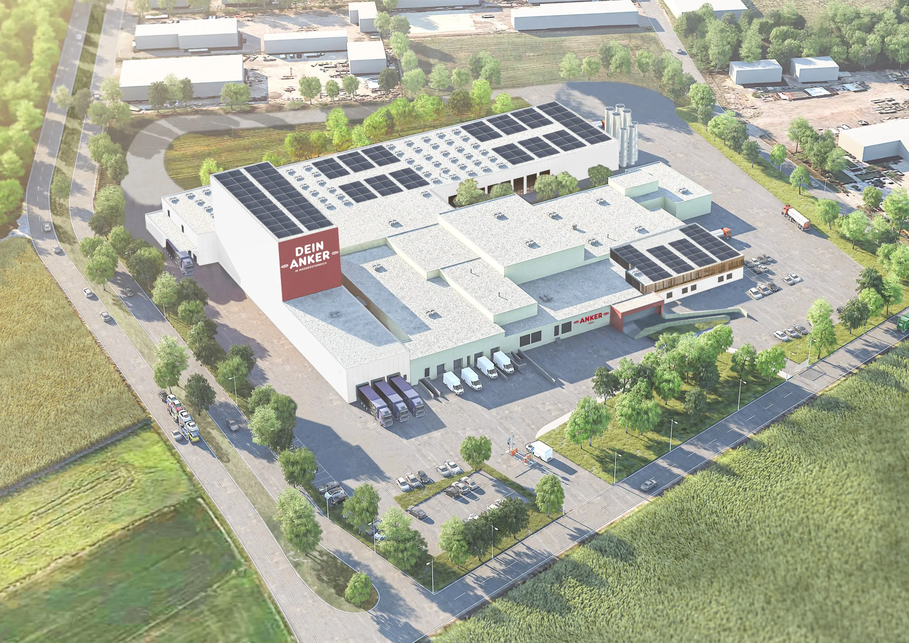 Luftaufnahme Ankerbrot Produktion Lichtenwörth