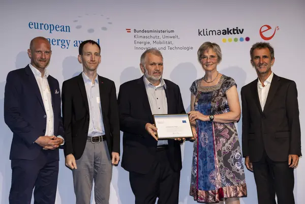 Bettina Bergauer (BMK), Helmut Strasser (e5 Österreich), Gregor Sellner (e5 Vorarlberg), Johannes Köb, Robert Hasler