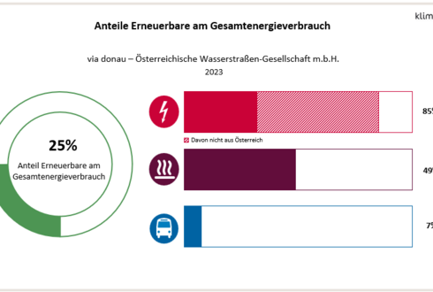 Abbildung 2: Anteil Erneuerbare am Gesamtenergieverbrauch und in den Bereichen Strom, Wärme und Transport 2023