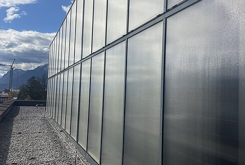 Thermische Solaranlage, Landeskrankenhaus Hall