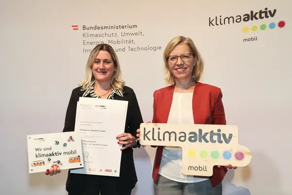 klimaaktiv mobil Auszeichnung für Bildungs- und Jugendeinrichtungen am 30.11.2023
