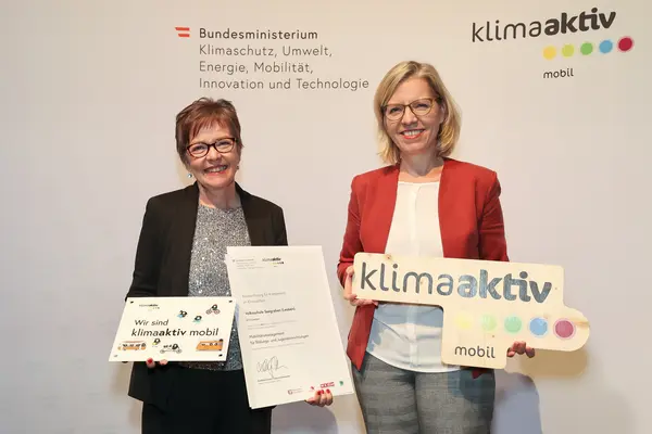 klimaaktiv mobil Auszeichnung für Bildungs- und Jugendeinrichtungen am 30.11.2023