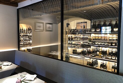 Weinkeller des Restaurants. 