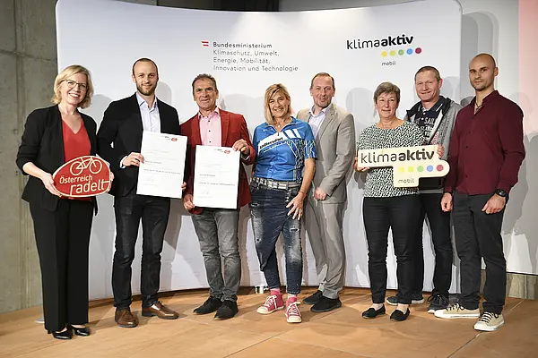 Auszeichnung Bundessieger:innen Österreich radelt