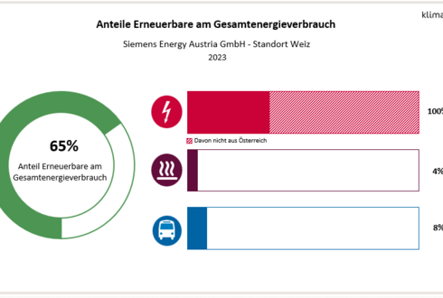 Abbildung 2: Anteil Erneuerbare am Gesamtenergieverbrauch und in den Bereichen Strom, Wärme und Transport 2023
