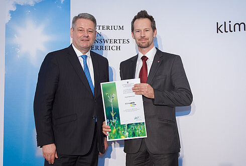 Auszeichnungsveranstaltung 2017, BM Rupprechter und Wolgang Dessl