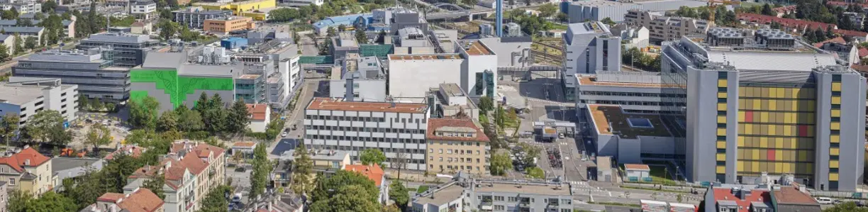 Luftaufnahme Betriebsgelände Boehringer Ingelheim Wien
