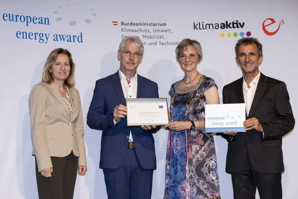 Bettina Bergauer (BMK), Helmut Strasser (e5 Österreich), Monika Panek (e5 Niederösterreich), Johannes Sanda