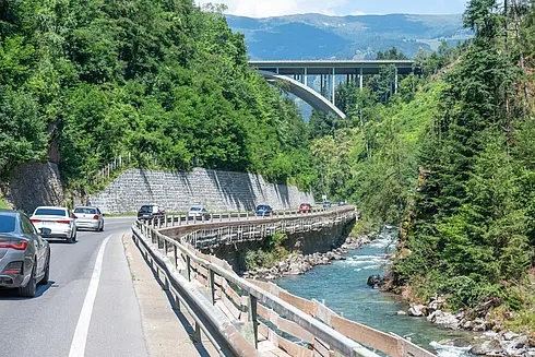 Baustelle Radweg Lieserschlucht zwischen Spittal/Drau und Seeboden