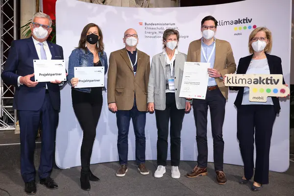 v.l.n.r.: Alfred Riedl, Ulli Sima, Rupert Doblhammer, Eva Berghofer, Stefan Ganzert, Leonore Gewessler