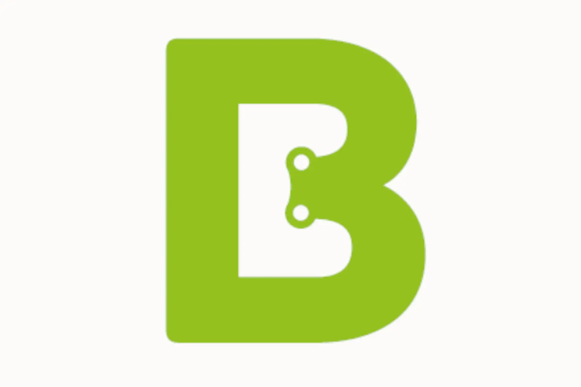 Logo mit einem großen grünen B