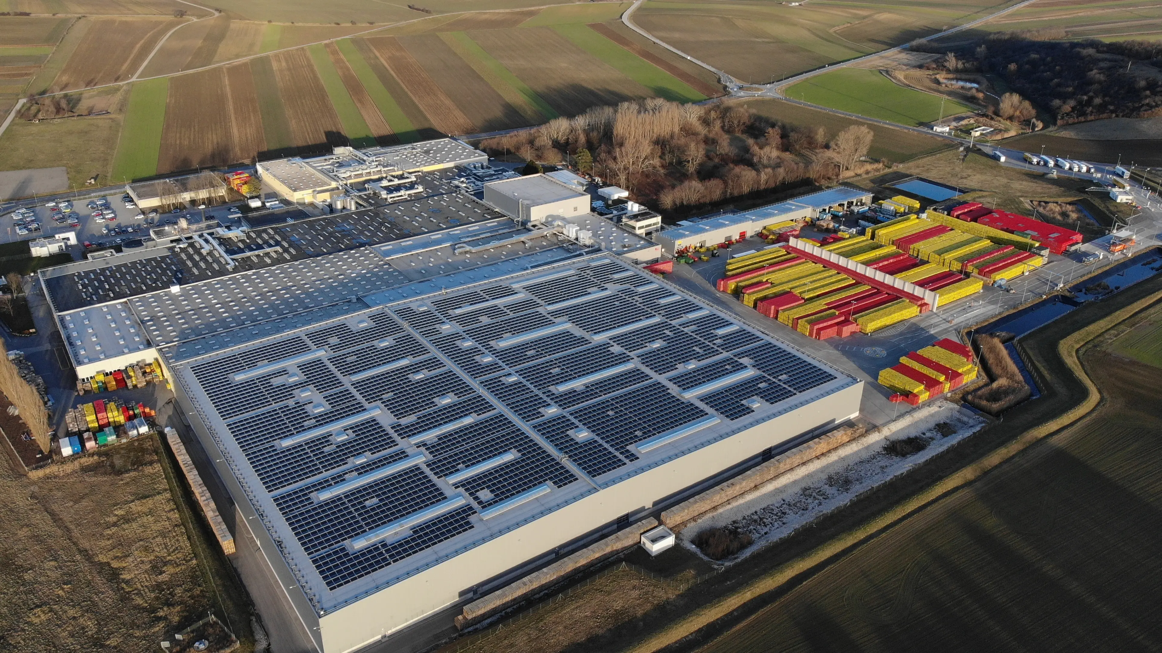 Luftaufnahme Betriebsgebäude Coca-Cola HBC Austria GmbH