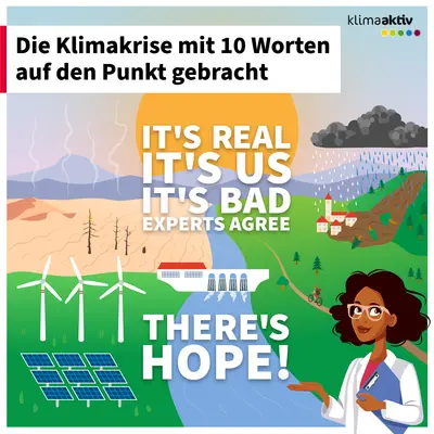 Die Klimakrise in 10 Worten auf den Punkt gebracht.