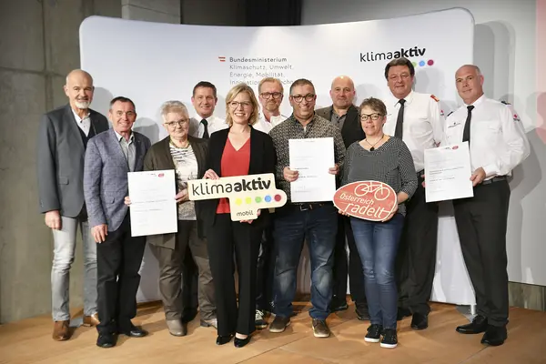 Auszeichnung Bundessieger:innen Österreich radelt