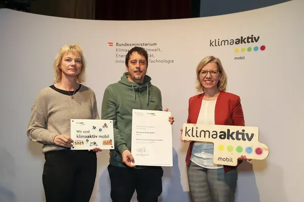klimaaktiv mobil Auszeichnung für Bildungs- und Jugendeinrichtungen am 30.11.2023
